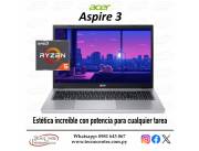 Notebook Acer Aspire 3 Ryzen 5. Adquirila en cuotas!