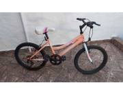 Bicicleta milano aro 20 rosada