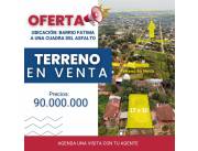 Vendo Terreno Barrio Fatima Encarnacion