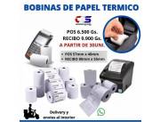 BOBINA DE PAPEL CONSULTE MODELO (ENVIO AL INTERIOR)