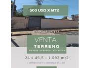 Vendo terreno de 1092 mt2 en Barrio Herrera