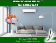 Instalación Profesional de Aire Acondicionado con bomba de vacío ¡Asegura tu confort!