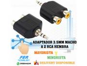 ADAPTADOR 3.5MM MACHO A 2 RCA HEMBRA