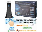 GAVETA 3.0 HDD SATA 3.5" SATE AX-332 4TB