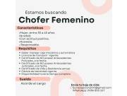 Estamos buscando Chofer Femenino