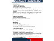 BUSCAMOS VENDEDORES