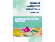 Clases de Matemática, Literatura y Guaraní