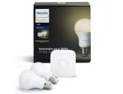 IOT PHILIPS KIT 2 FOCO BLANCO + BRIGDE HUE 220V 9W A60 E27 (449554)