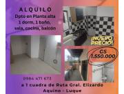 Alquilo dpto 1 dorm en 1er piso - Zona Vertientes Luque