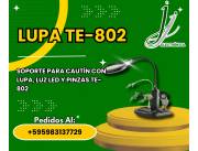 🔧 Herramienta multifuncional TE-802 con lupa LED, ideal para trabajos electrónicos.