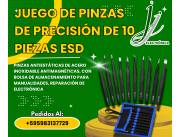 🔧 Kit de Pinzas de Precisión 10 Piezas: Seguridad y Control en tus Proyectos Electrónicos