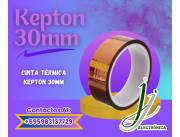 Cinta Térmica Kepton 30 mm: Aislamiento térmico y eléctrico de alta resistencia.