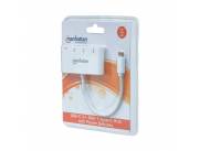 HUB USB 3.1 MANHATTAN 163552 3 PUERTOS/5 GBPS/BLANCO BLISTER