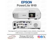 Proyector Epson PowerLite W49 3800 lúmenes. Adquirilo en cuotas!