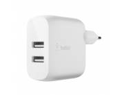 CARGADOR BELKIN DUAL USB+CABLE 1M WCD001DQ1MWH