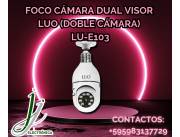 Foco LUO E103: doble cámara con visión fija y 360° 💡🔒