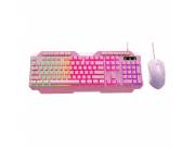 TECLADO+MOUSE XTECH USB XTK-540S MIRANA MULTI/LED/3600DPI/ESP/ROSA