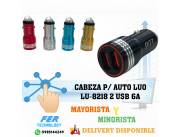 CABEZA P/ AUTO LUO LU-8218 2 USB 6A