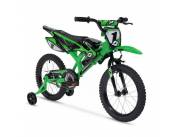 BICICLETA HYPER MOTOBIKE NEON GREEN ARO 16" 4-8 AÑOS