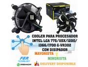 COOLER PARA PROCESADOR INTEL LGA 775/115X/1200/1366/1700 G-VR302 CON DISIPADOR
