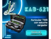 Auriculares TWS con Estuche Cargador KAB-621 Negro