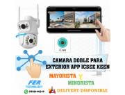 CAMARA DOBLE PARA EXTERIOR APP ICSEE KEEN