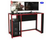 MESA ESCRITORIO GAMER SINGAPUR NEGRO/ROJO (4699)