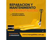 REPARACION Y MANTENIMIENTO DE TRANSPALETAS/ ZORRAS HIDRAULICAS/TRANSAPALLETS