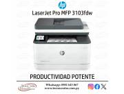 Impresora LaserJet Pro MFP 3103fdw. Adquirila en cuotas!