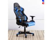 SILLA GAMER RESPALDO ALTO 100K AZUL (3263)