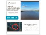 VENDO TERRENO 48HA EN EL MEJOR LUGAR DE NUEVA ASUNCIÓN - CHACOI SOBRE RÍO PARAGUAY