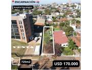 VENDO LOTE DE 725 M2 AL LADO DEL HOSPITAL ONCOLÓGICO DE ENCARNACIÓN