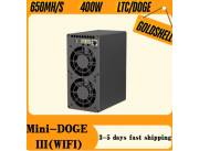 New Goldshell minidoge III Miner 650Mh/s LTC DOGE coin Miner Silent network goldshell mini