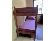 Cama doble de madera con colchón OFERTA