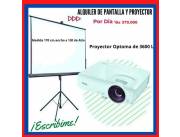 SERVICIO DE ALQUILER DE PANTALLA Y PROYECTOR