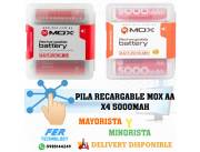 PILA RECARGABLE MOX AA X4 5000MAH