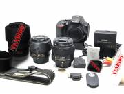 Nikon D5500 *wifi DSLR KIT, 2 Lentes, Filtro UV, 1 Baterias y adaptador 220V + HDMI