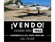 EN VENTA CESSNA 310 H AÑO 1965