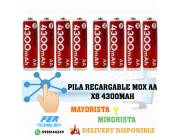 PILA RECARGABLE MOX AA X8 4300MAH