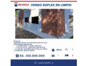 Vendo Dúplex a estrenar en Limpio.