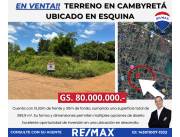 Terreno en VENTA ubicado en esquina en Cambyretá.