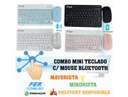 COMBO MINI TECLADO C/ MOUSE BLUETOOTH