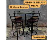 VENDO JUEGO DE SILLAS Y MESAS