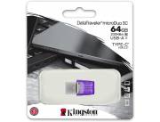 PENDRIVE KINGSTON 64GB DTDUO3CG3/64GB USB/USB-C DATATRAVELER MICRO-DUO