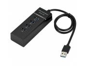 ADAPTADOR HUB 4P 3.0C/LLAVE NEGRO
