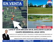 Lote N° 43-B ubicado en el exclusivo Club de Campo Residencial Agua Vista.