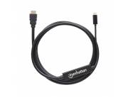 CABLE USB-C/HDMI M/M 1M MANHATTAN 152235 4K/30HZ NEGRO BOLSA