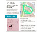 Terreno de 403 m2 sobre av. Venezuela, Asunción