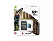 MEMORIA KINGSTON MICRO SD 64GB SDCG3/64GB 170/70 CANVAS GO PLUS C/ADA