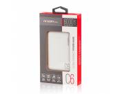 CARGADOR PORTÁTIL ARGOMTECH ARG-PB-1136WT 6000 MAH BLANCO